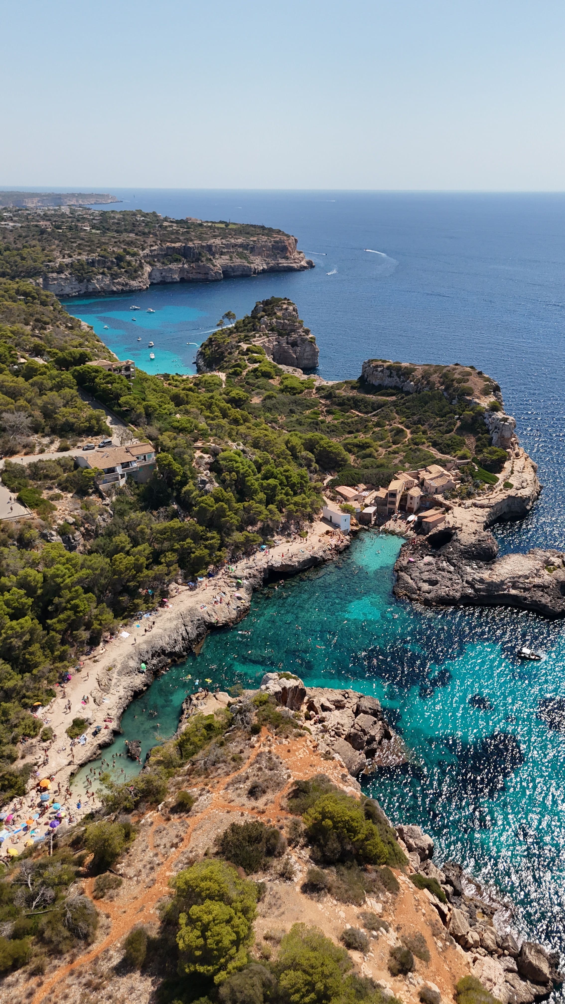 A rocky Mallorca cove with turquoise Mediterranean water
