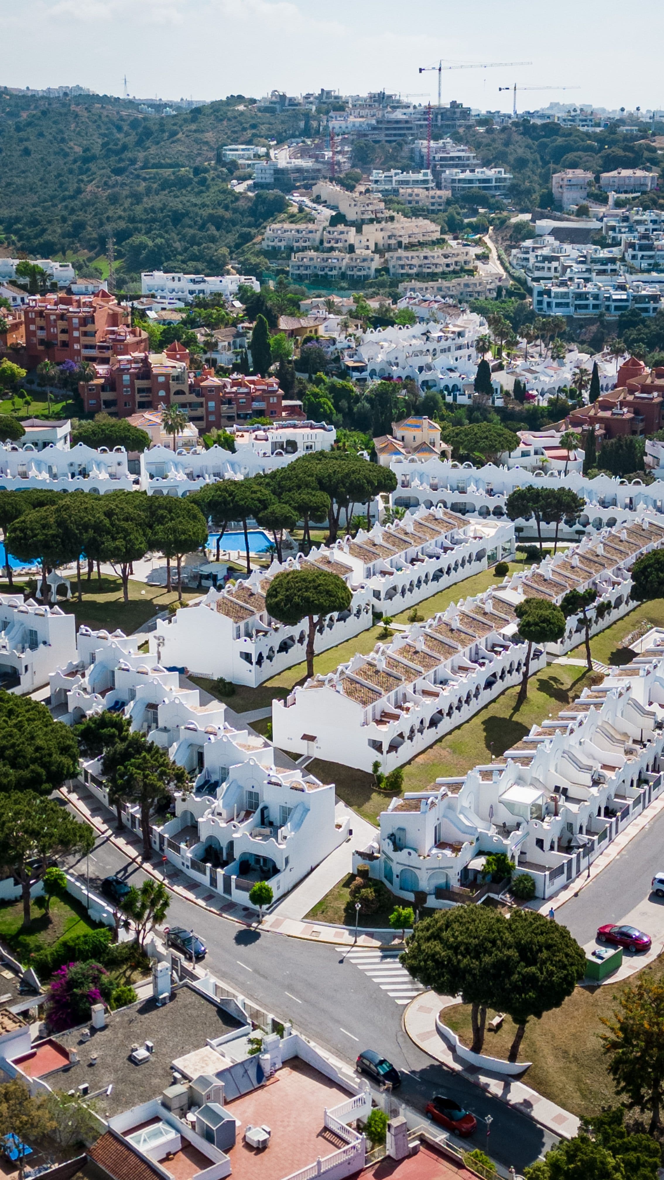 Whitewashed villas among the hills of Marbella