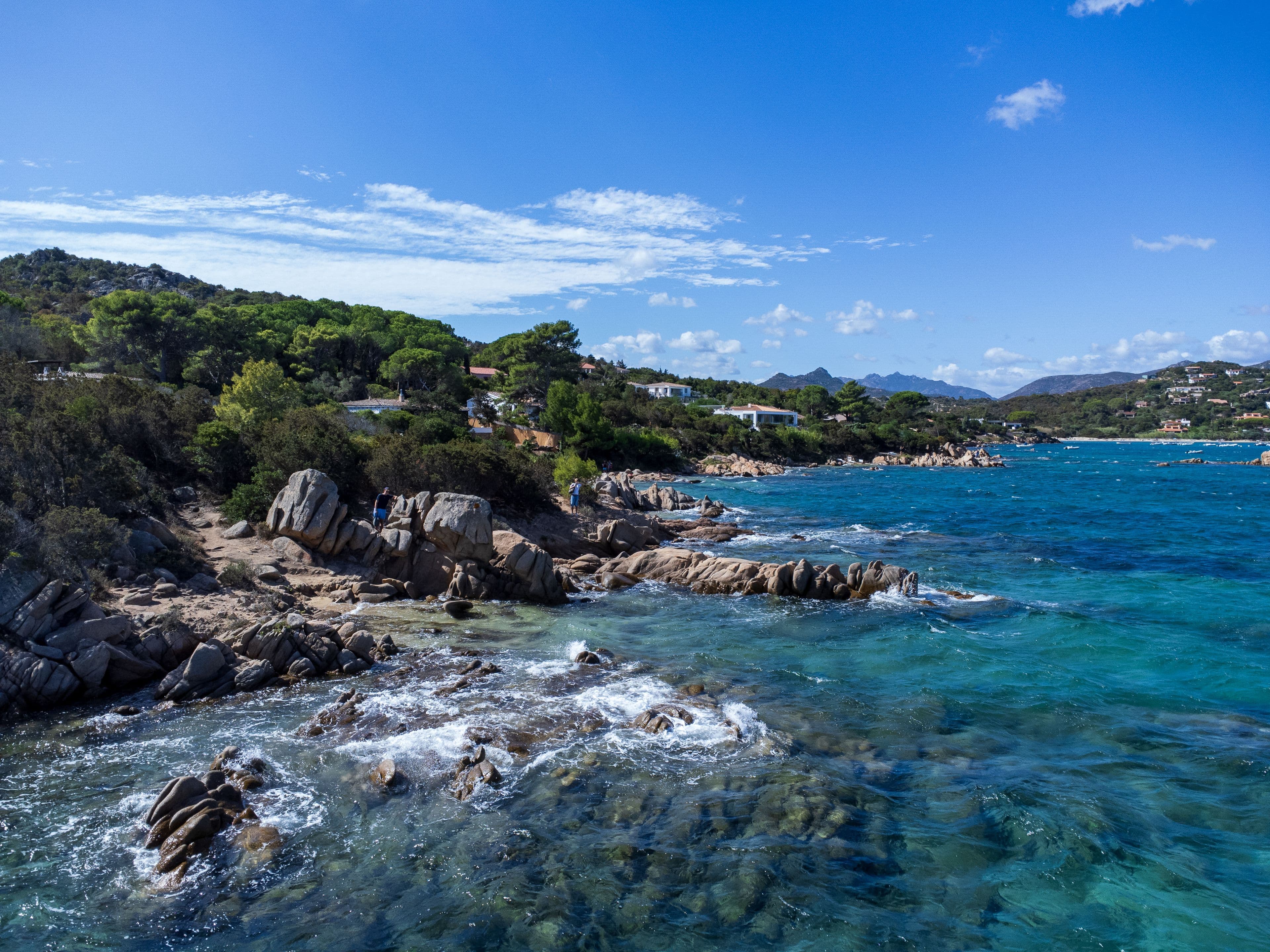 Emerald Mediterranean water along the Sardinian coastline